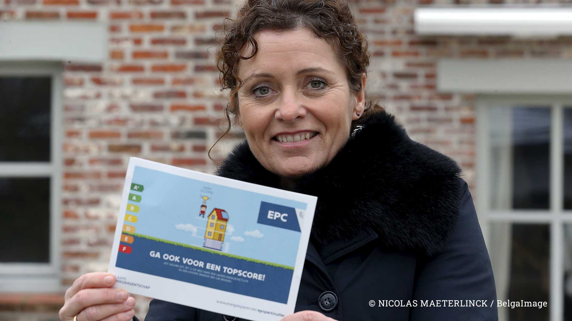 Minister Lydia Peeters stelt het nieuwe Energie Prestatie Certificaat (EPC) voor in Ternat (donderdag 31 januari 2019).